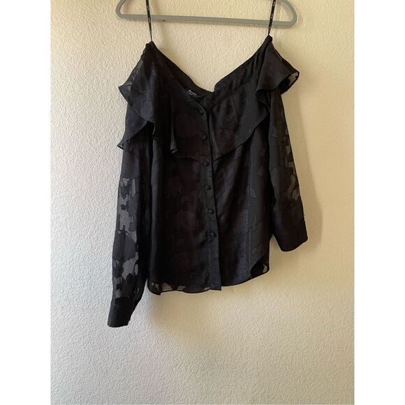 Bardot chiffon off the shoulder blouse size 4 - Picture 5 of 8
